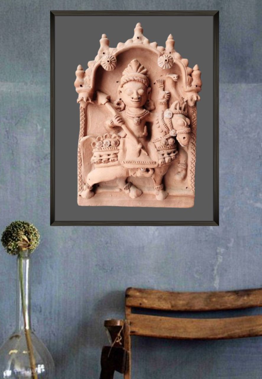 Dharma Raj Devnarayan Terracotta painting