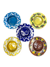 Diwali Round Tea Light Set in Blue Pottery