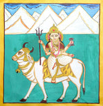 Durga: Kavad Painting by Dwarka Prasad