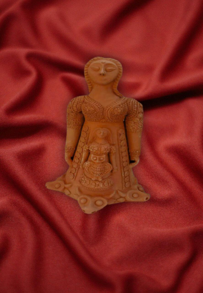 Durga Maa in Terracotta art by Dolon Kundu-