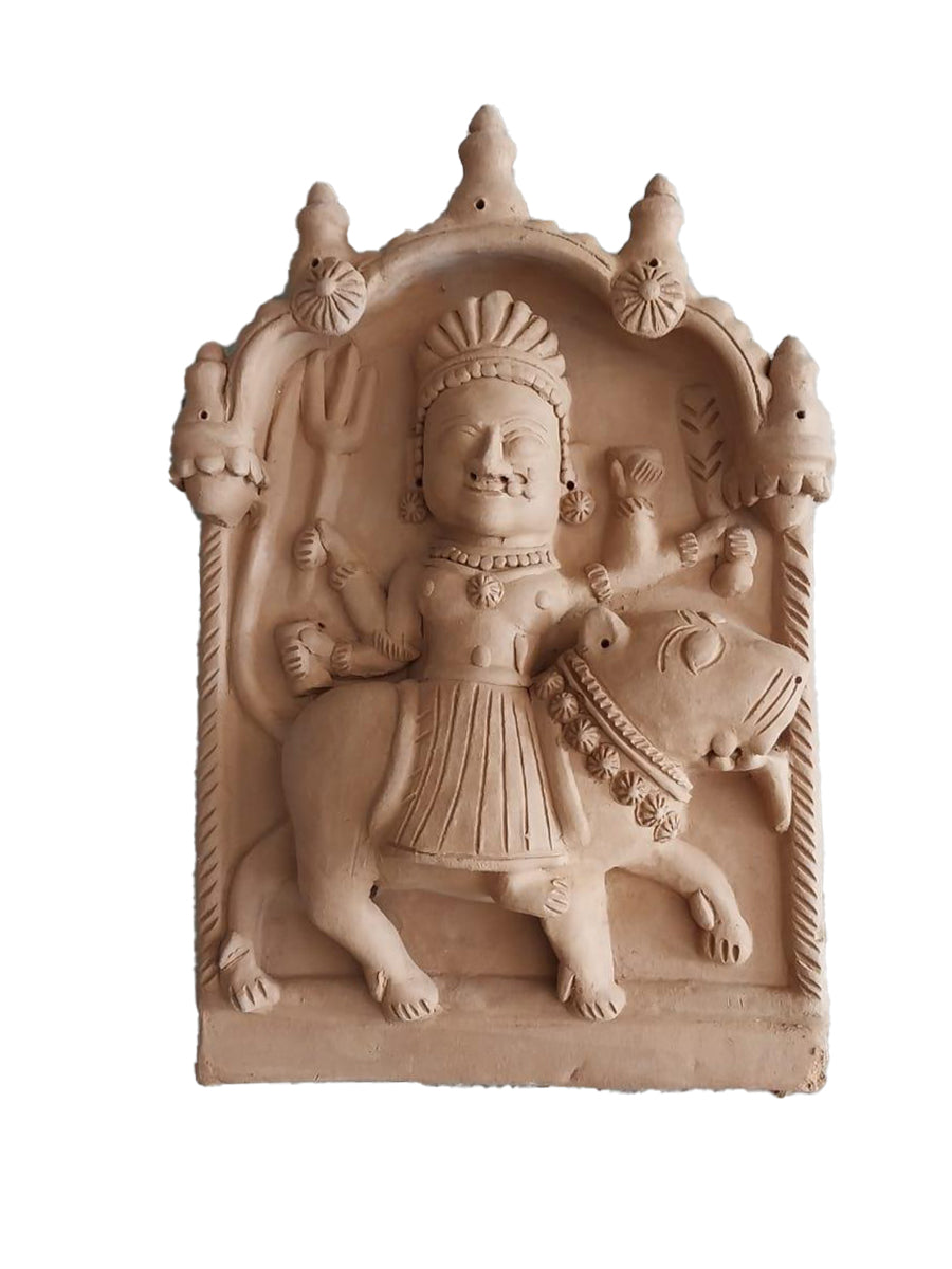 Durga Terracotta Wall Plate Art 