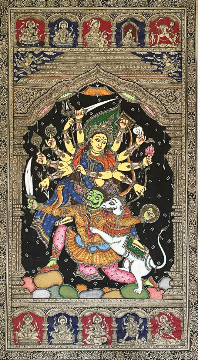 Durga: Pattachitra painting by Gitanjali Das