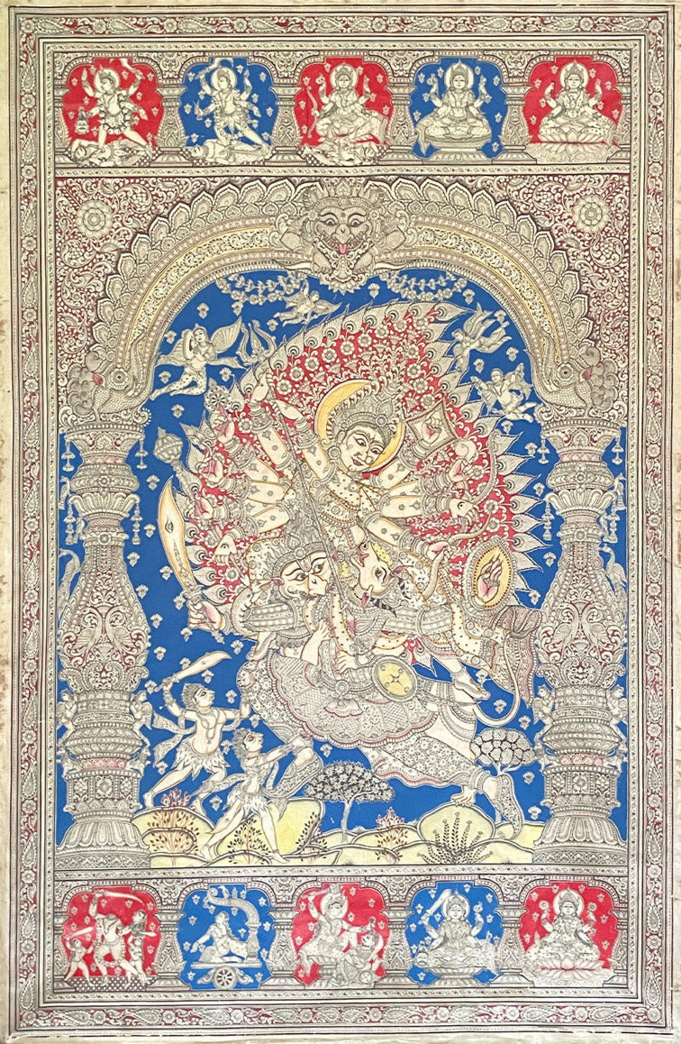 Durga: Pattachitra painting by Gitanjali Das