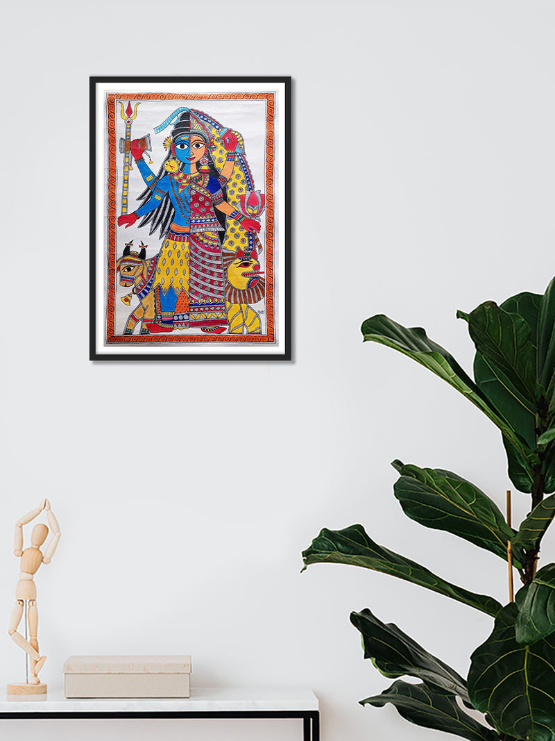 Shop Ardhanarishvara Madhubani Painting by Priti Karn