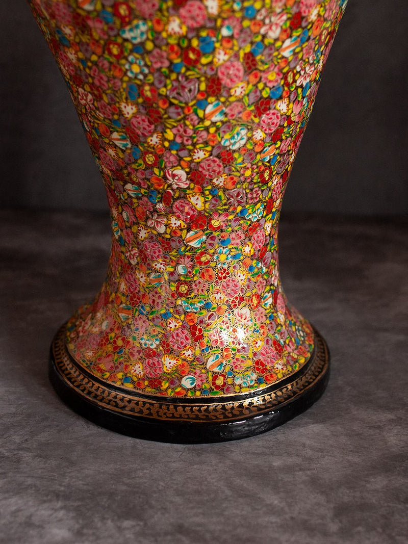 Floral Paper Mache Vase by Riyaz