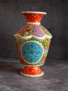 Floral Paper Mache Vase by Riyaz Khan