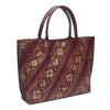 Flowers, Maroon Tote-