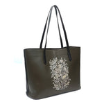 Flowers, Olive Green Tote-