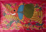 Flying Elephant Gond Painting