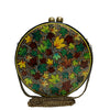 Green Chinar, Round Paper Mache Clutch