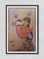 Kalighat art painting by Uttam Chitrakar