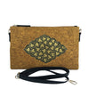 Gold Chinar on Yellow Vegan Cork Sling-