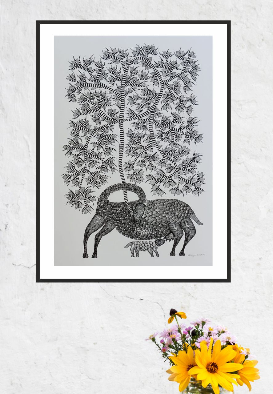 Gond Painting by Saroj Venkat Shyam