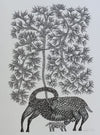 Gond Painting by Saroj Venkat Shyam for sale