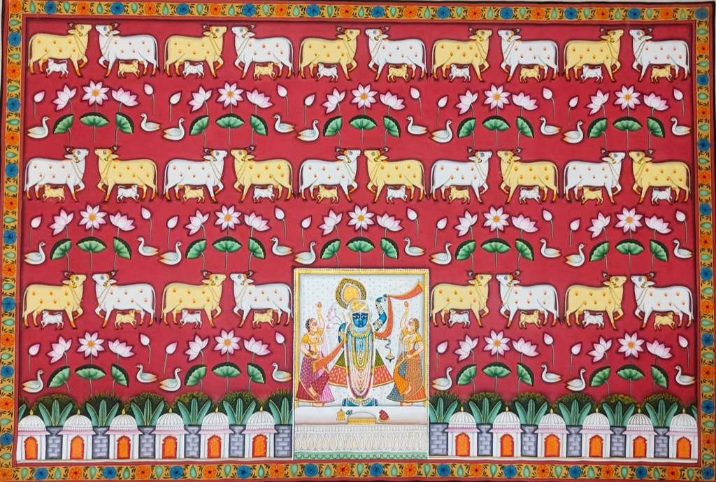 Gopashtami Pichwai Painting by Sushil Soni