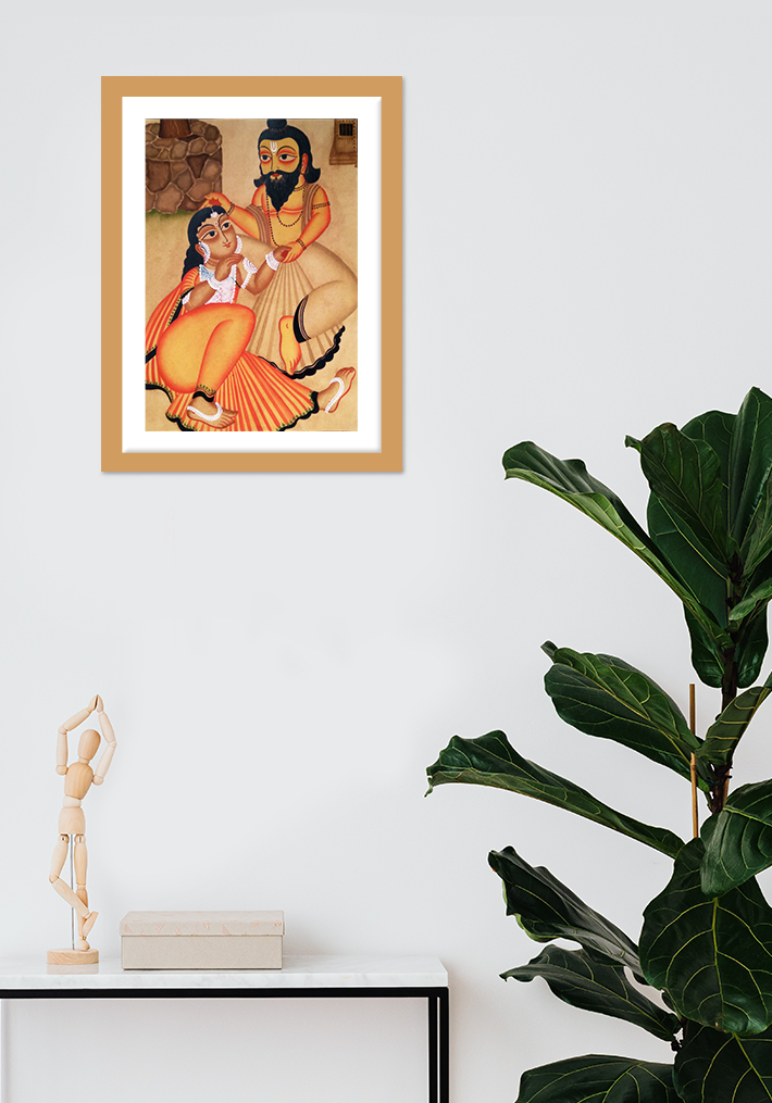 My Guru Kalighat Painting for sale