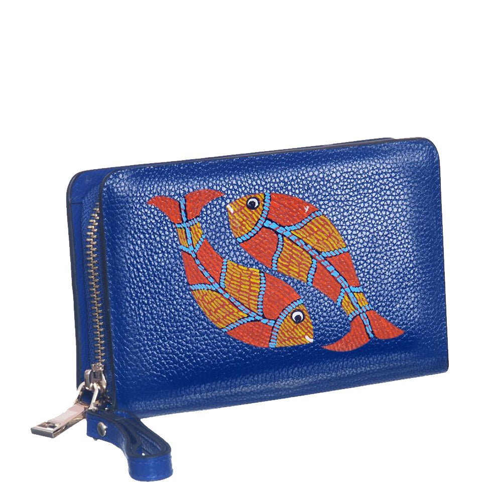 In The Waters Of Purity Blue Top Grain Wallet