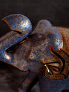 Ivory Blue Paper Mache Elephant by Riyaz