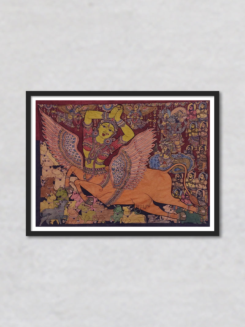 Kaamdhenu Devi: Kalamkari Painting by Harinath.N for sale