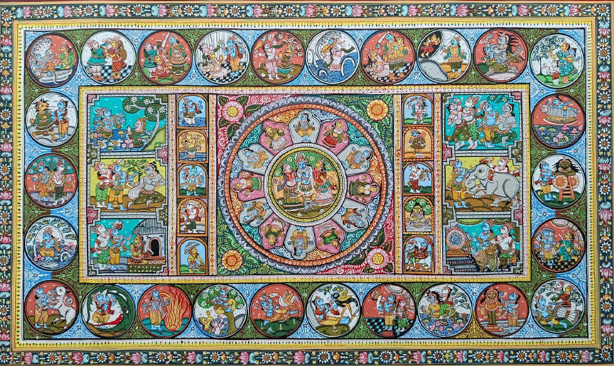 Buy Krishna Leela Pattachitra Painting by Purusottam Swain