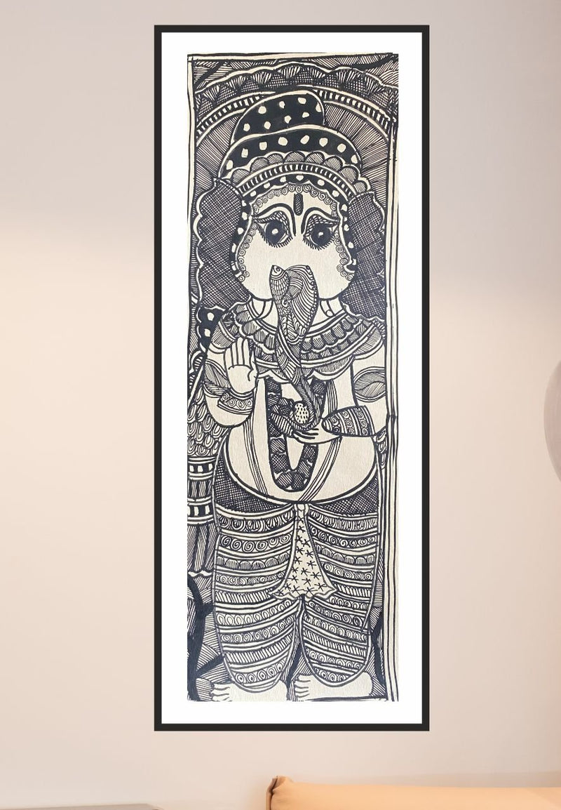 Pratima Bharti's Lord Ganesha Madhubani Painting