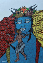 Lord Bhivsen, Gond painting by Santosh Uikey