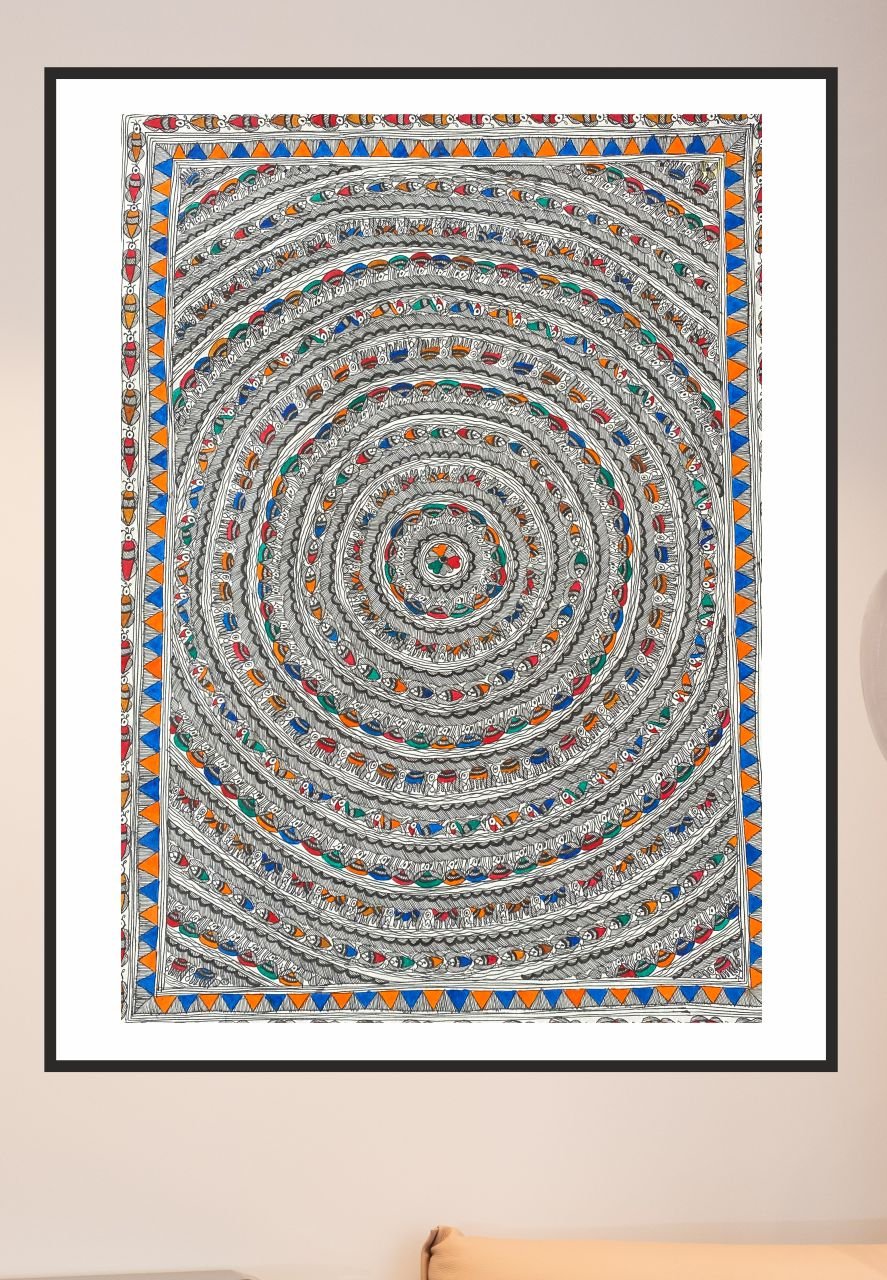 Mandala Godhana Painting By Pratima Bharti