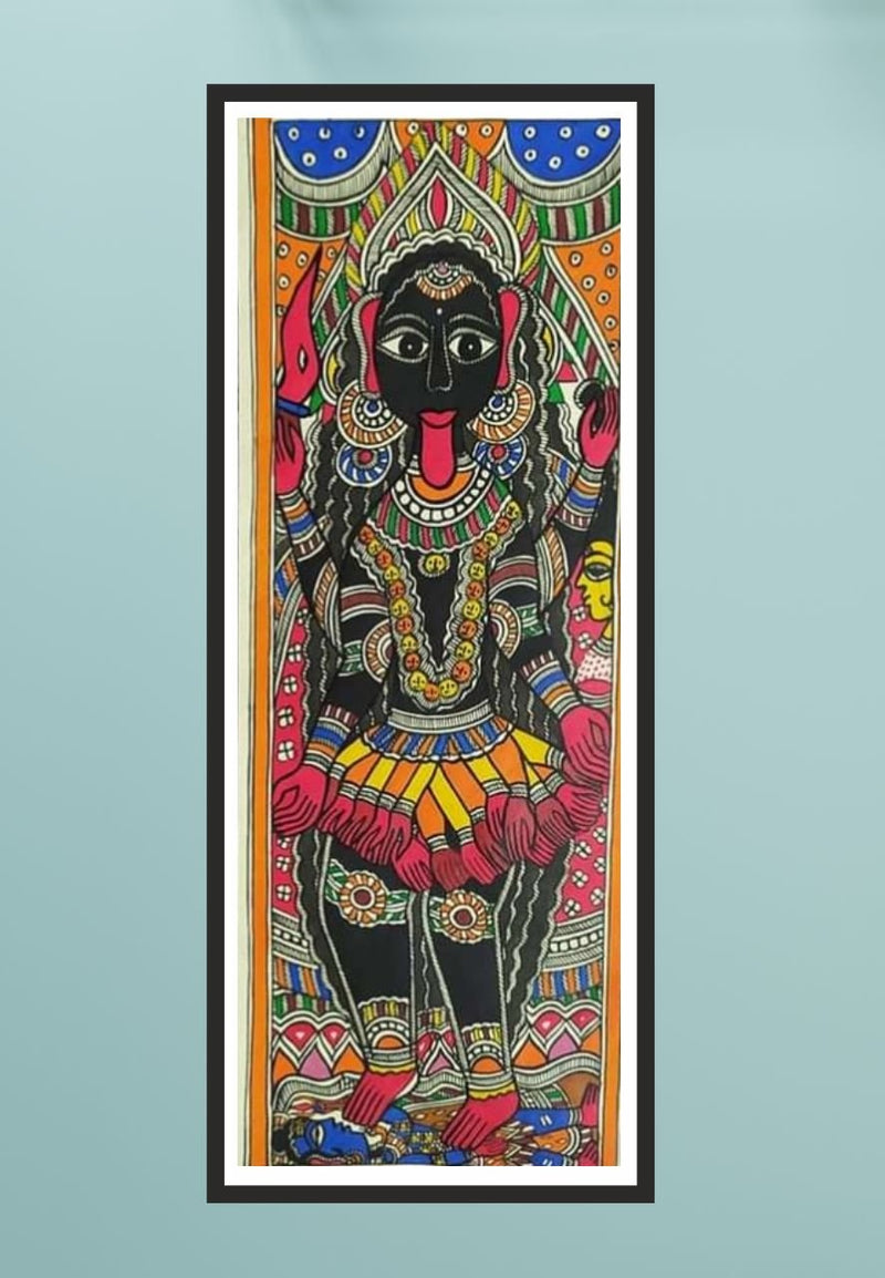 Maa Kali Madhubani Painting for Sale