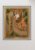 Maa Saraswati Kalighat Style Painting for Sale