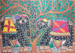 Majestic Vibrancy: Madhubani Painting by Priti Karn