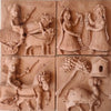 My Village Set of 4 Terracotta Art Tiles