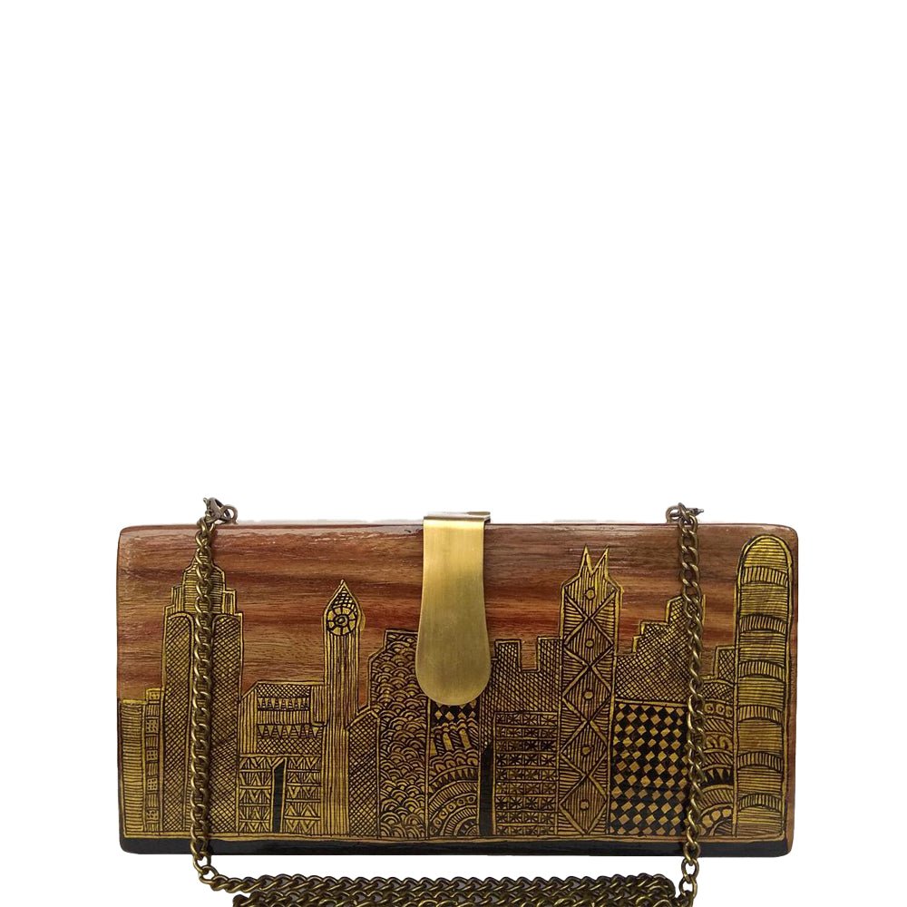 OH HONG KONG , WOOD CLUTCH-