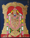 Opulence of Tirupati Balaji: Mysore Painting by Dr. J Dundaraja