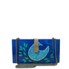 PEACOCKS MELODY , GOND BLUE WOOD CLUTCH