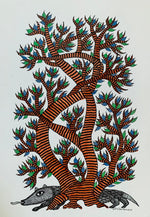 Ped aur Goh: GOND ART BY SAROJ VENKAT SHYAM-Paintings by Master Artists