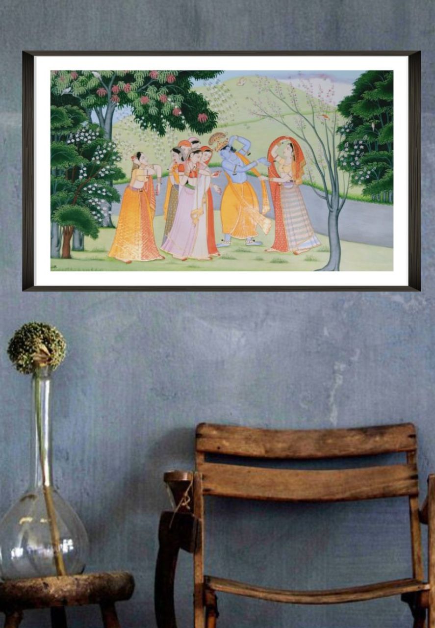 Radha Krishna Painting in Kangra Art Style