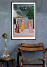 Buy Handcrafted Radha Krishna Kangra Painting