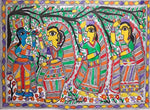 Radiant Devotion: Madhubani Painting by Priti Karn