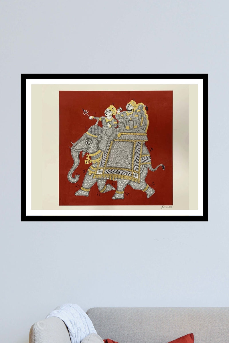 Raja ki Sawari Phad painting for sale