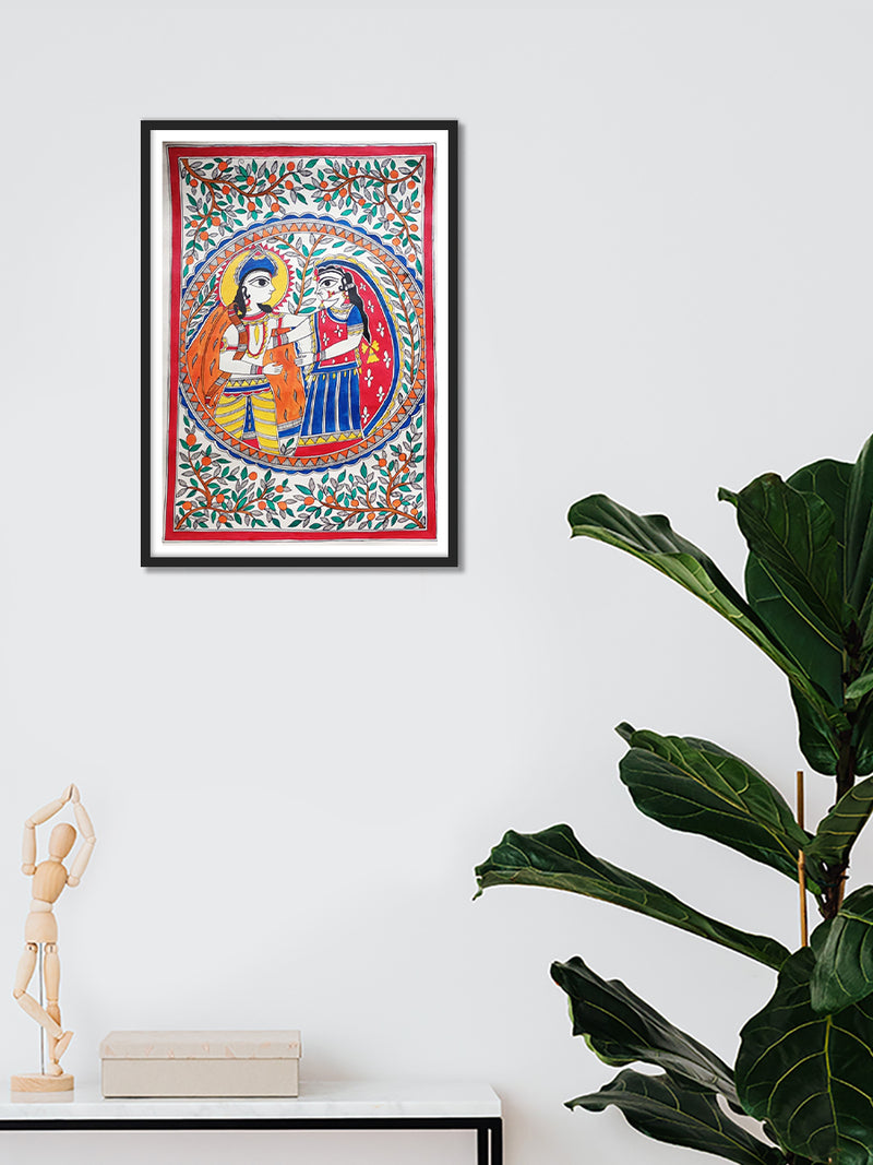 Shop Ram and Sita Madhubani Painting by Priti Karn