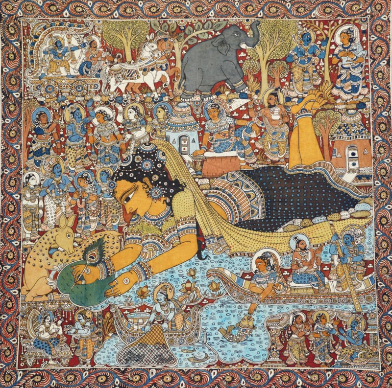 Shakuntla Devi Kalamkari painting by Harinath.N