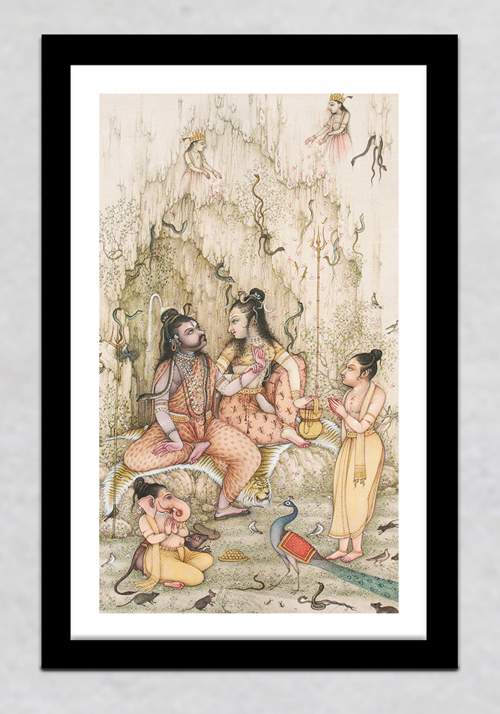 Shiva Pariwar Bikaner Art Print by Mahaveer Swami