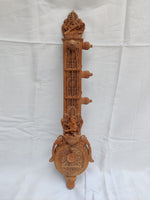 Sitar Raw Sandalwood Miniature Artwork by Om Prakash