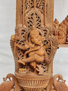 Sitar Raw Sandalwood Miniature Artwork by Om Prakash