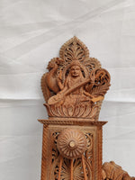 Sitar Raw Sandalwood Miniature Artwork by Om Prakash