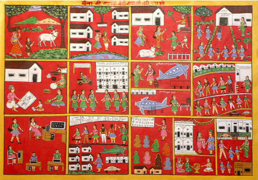 Story of Meena: Kavad Painting by Dwarka Prasad