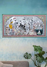 Krishna Raas Leela Pattachitra Art for sale