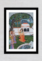 Radha with gopi's pichwai painting by shehzaad ali sherni 