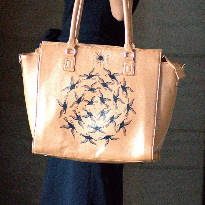 THE BLACK BIRDS, TAN LAPTOP BAG-LAPTOP BAG