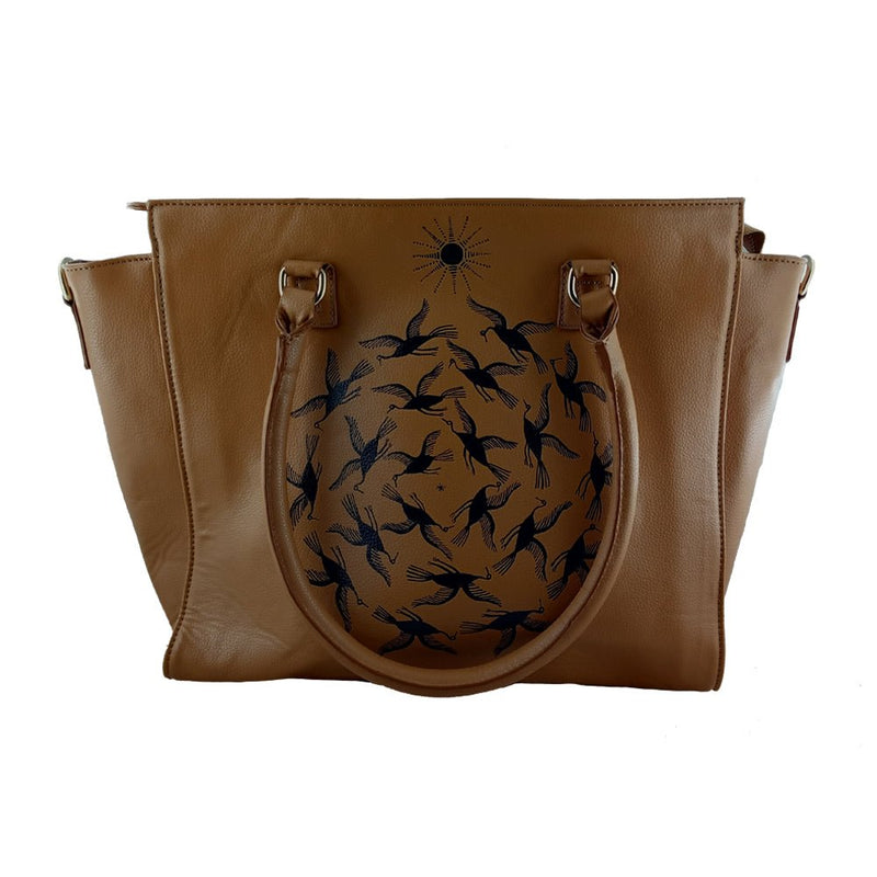 THE BLACK BIRDS, TAN LAPTOP BAG-LAPTOP BAG